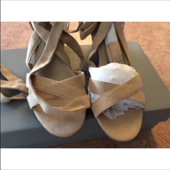 ❤️Brand new nude lace up wedges❤️ - Picture 6 of 6
